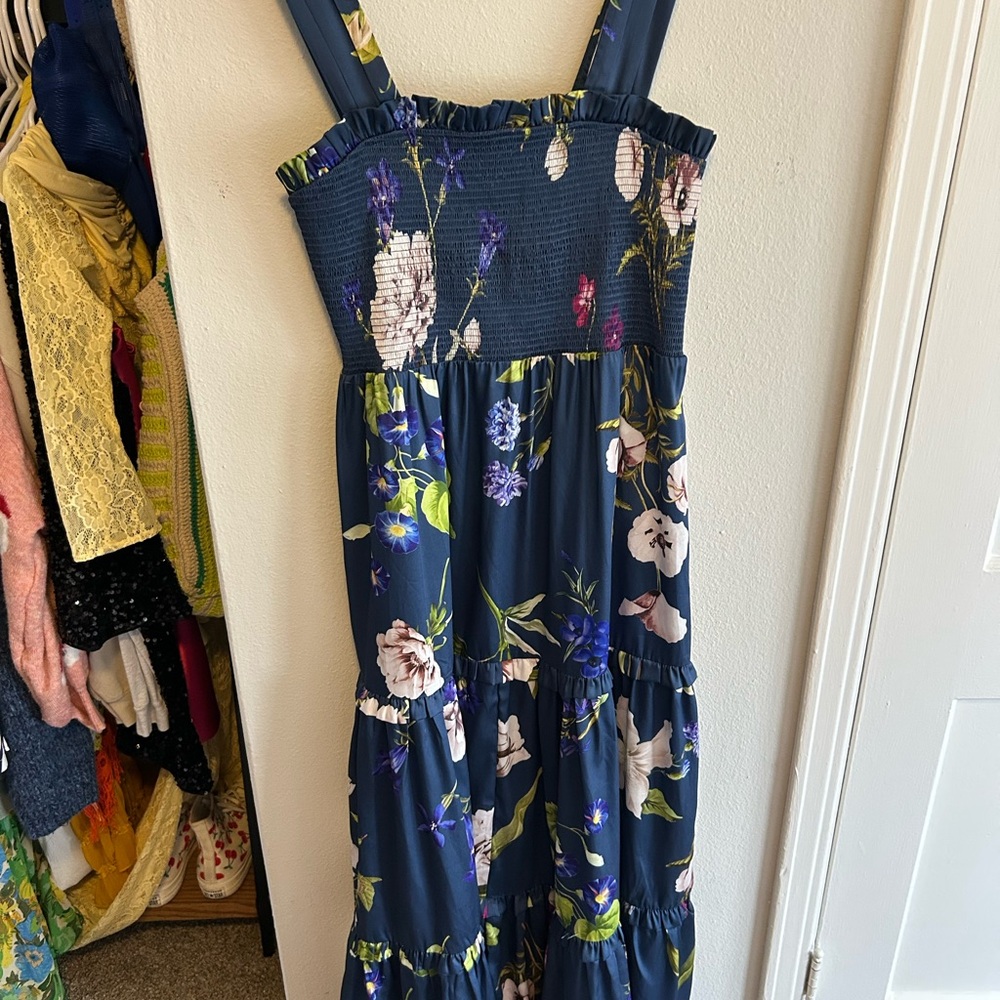 Express Navy Floral Dress